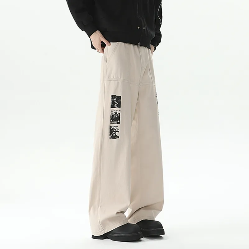 HKRXEC Cargo Pants Men Apricot-4