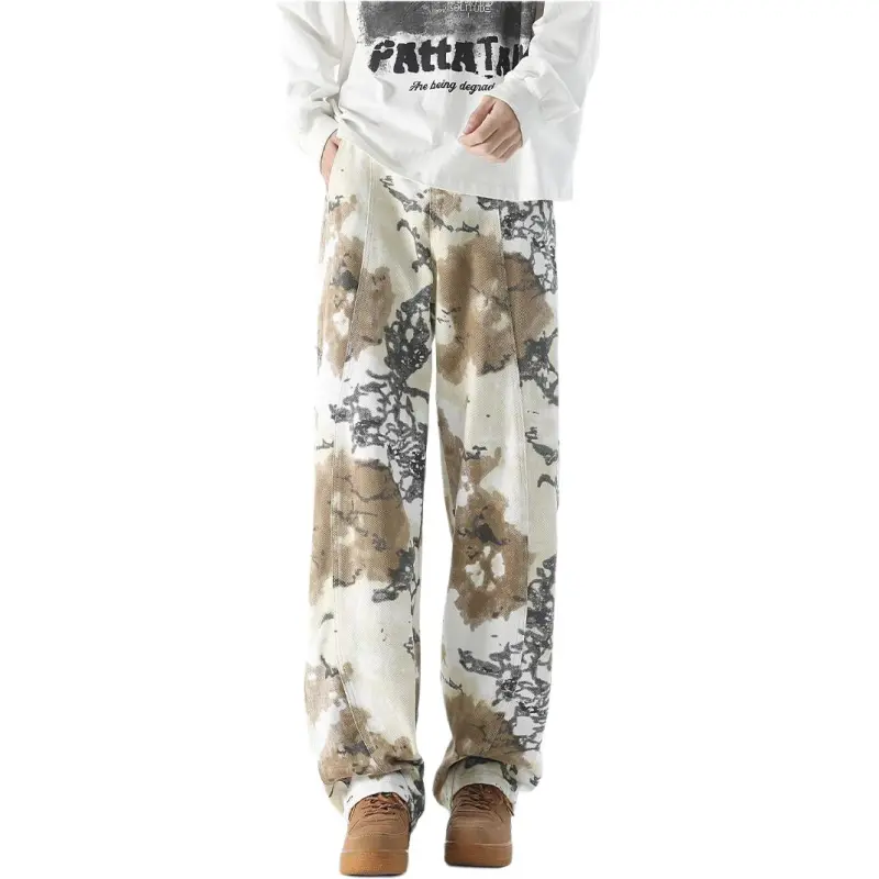 HKRXEC Jeans Men Desert Camouflage-1