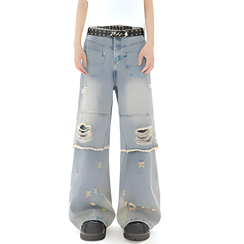 HKRXEC Jeans Men Blue-4