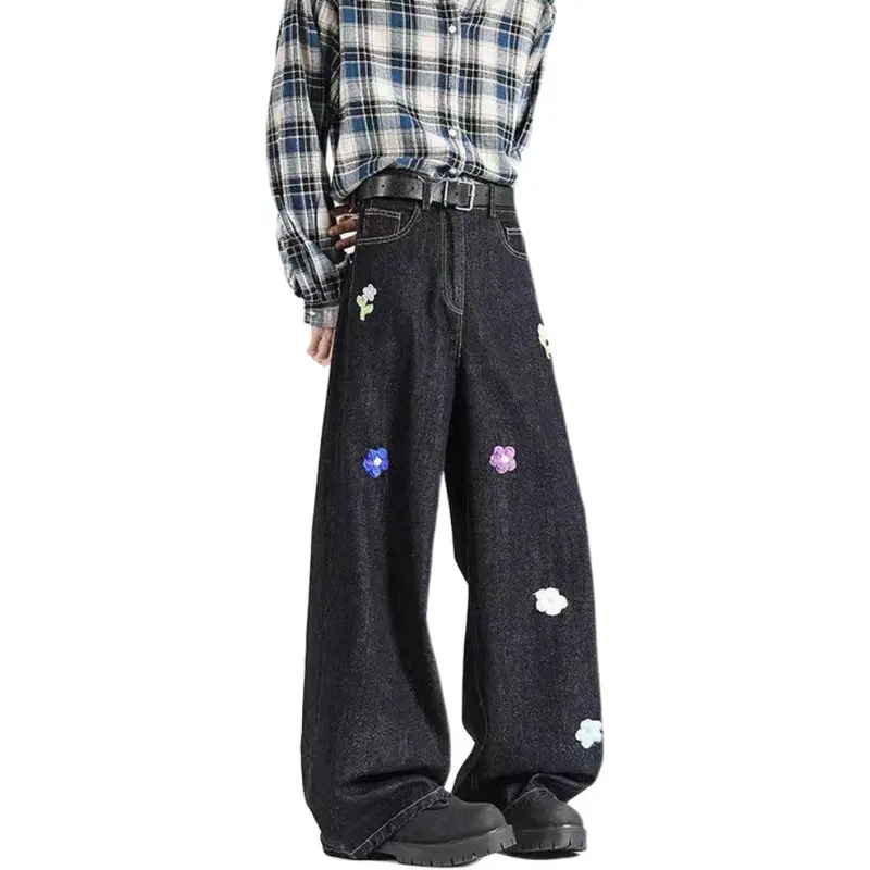 HKRXEC Jeans Men Black-5