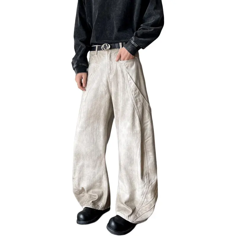 HKRXEC Jeans Men Dirty White-5