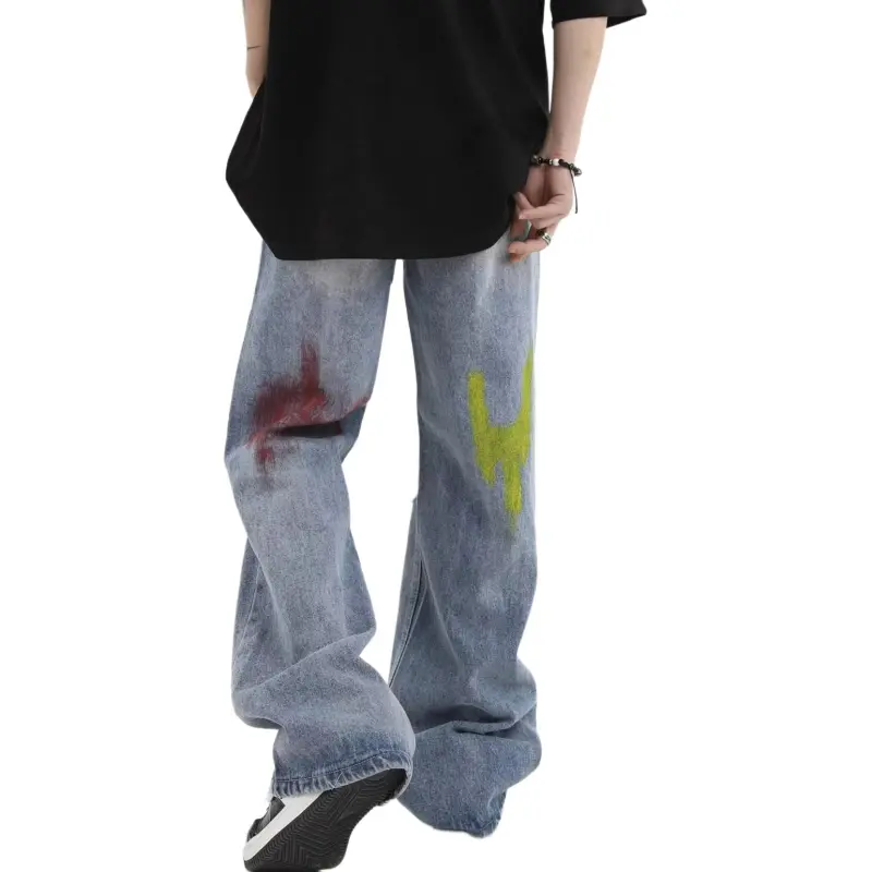 HKRXEC Jeans Men Light Blue-2