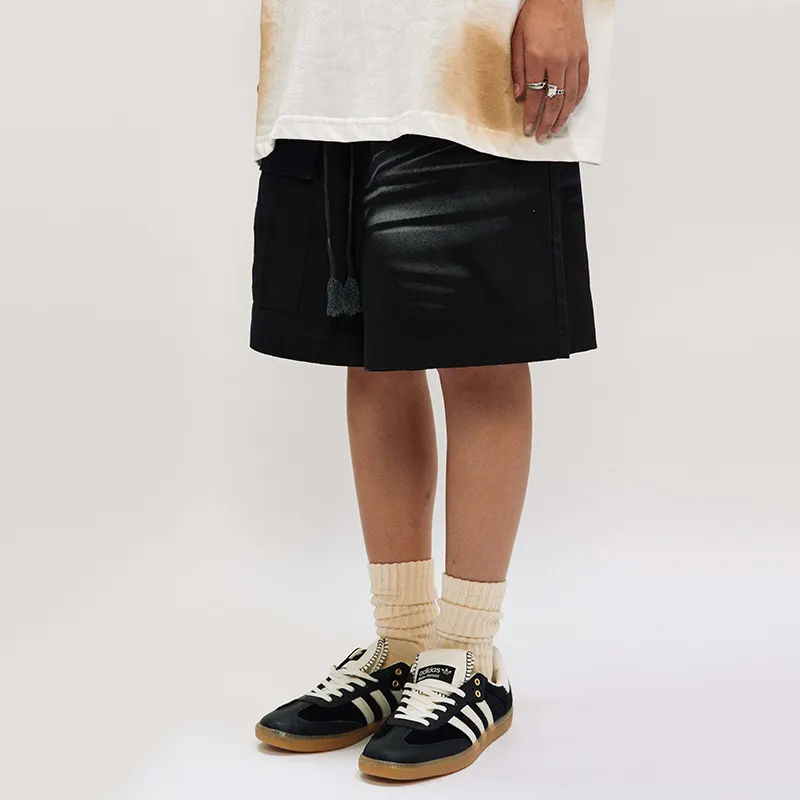 HKRXEC Casual Shorts Unisex Black-2