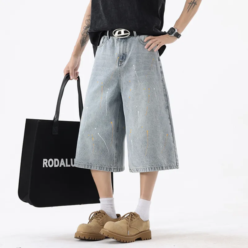 HKRXEC Denim Shorts Men-4