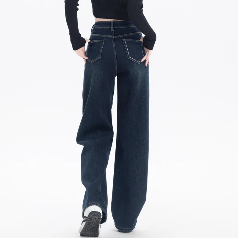You Cow Me Pants Jeans Women's Blue-4