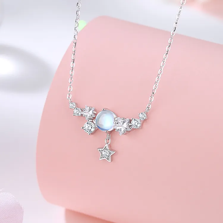 TIMEBOTTLE S925 Silver Necklaces Women's-4
