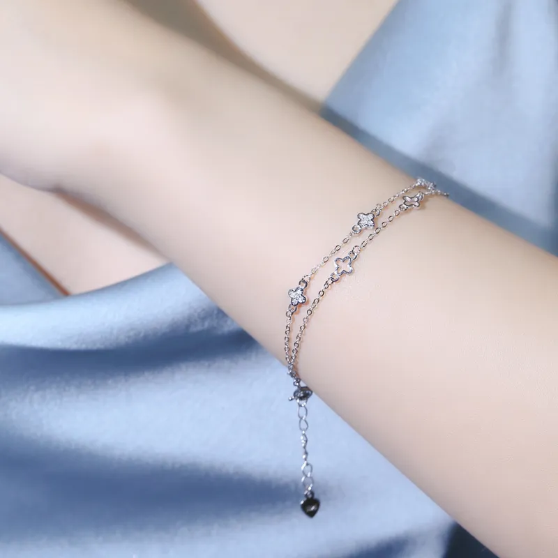 TIMEBOTTLE S925 Silver Anklet, Bracelet Women's-6