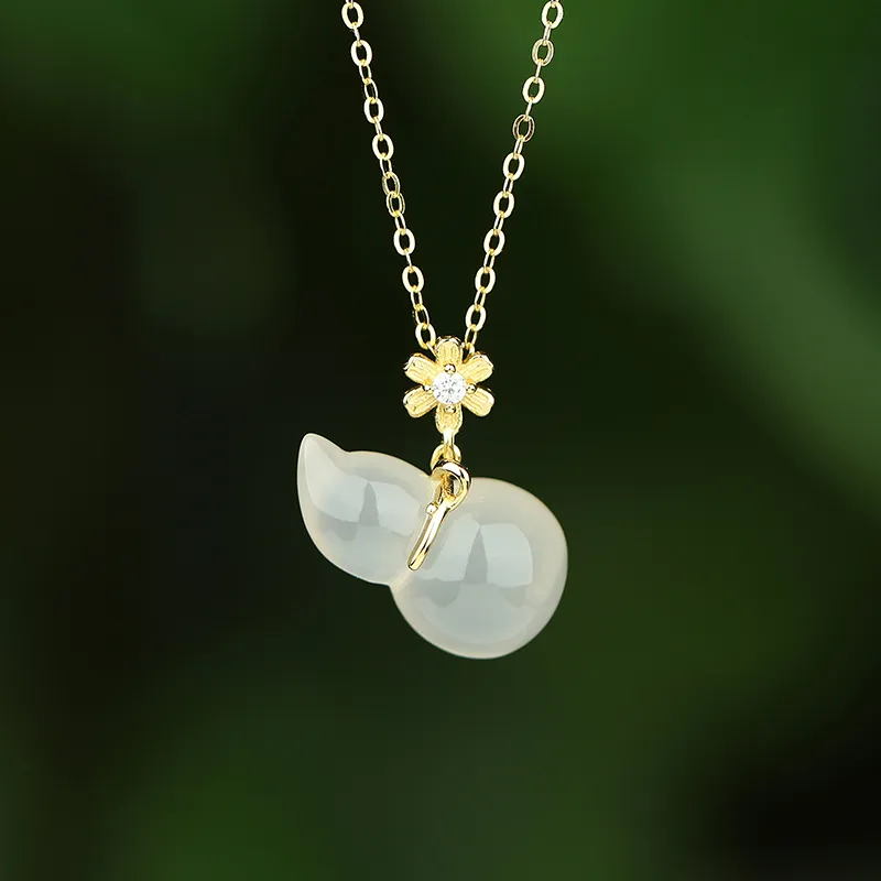 TIMEBOTTLE Chalcedony Necklaces Women's-4