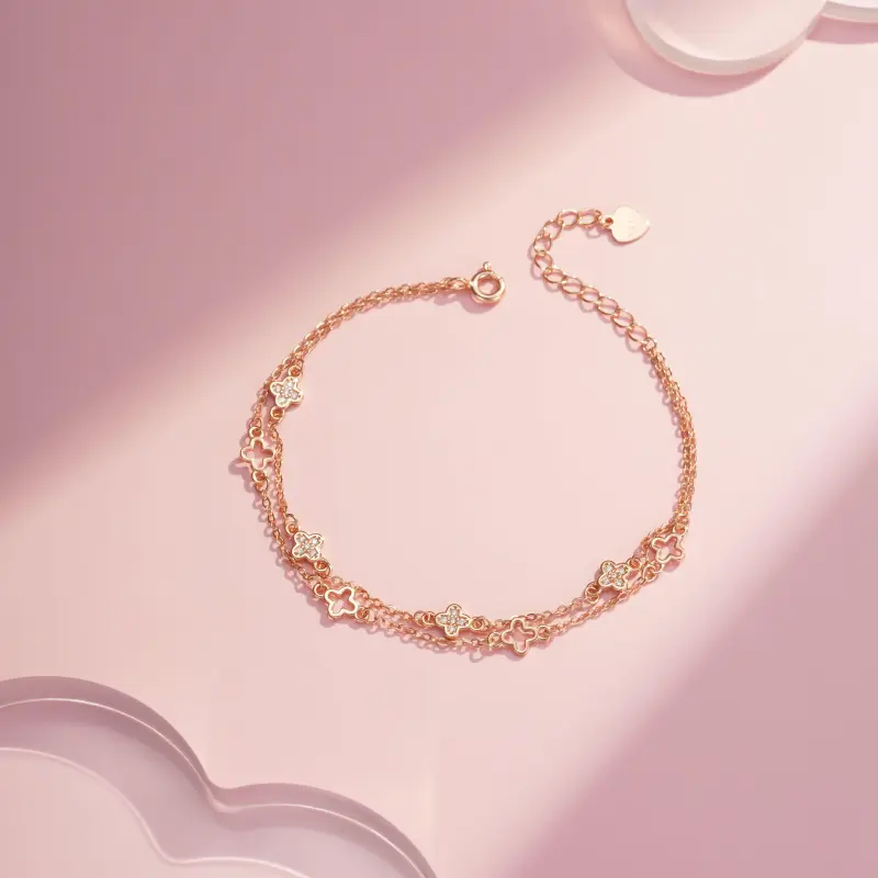TIMEBOTTLE S925 Silver Anklet, Bracelet Women's-9