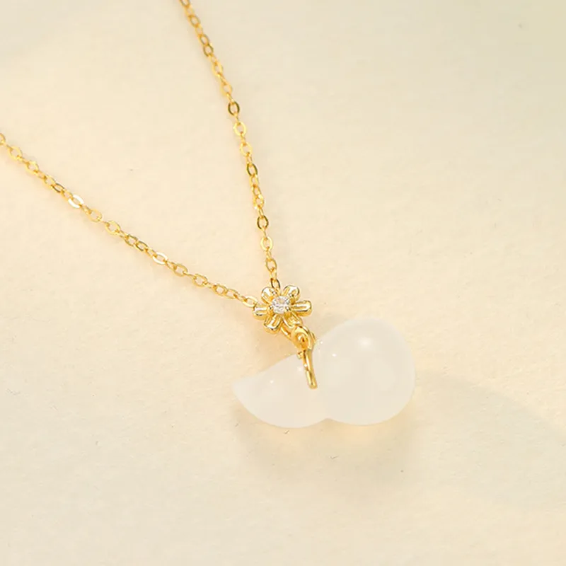 TIMEBOTTLE Chalcedony Necklaces Women's-3