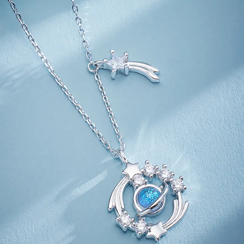 TIMEBOTTLE S925 Silver Necklaces Women's-3