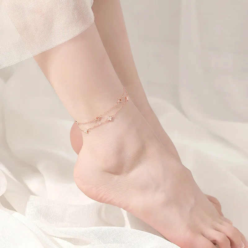 TIMEBOTTLE S925 Silver Anklet, Bracelet Women's-1