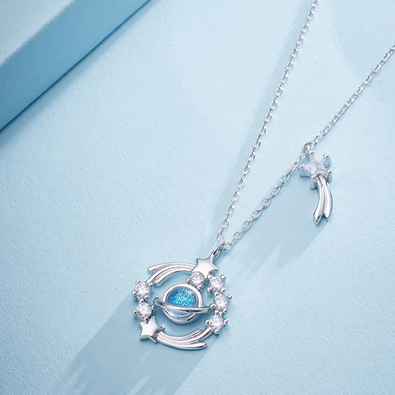 TIMEBOTTLE S925 Silver Necklaces Women's-4
