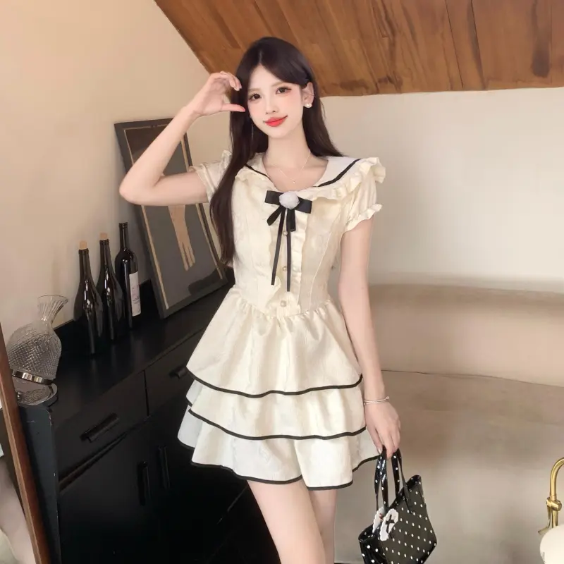 KUNZHUDAXIANG Short Sleeved Dress Women's-9