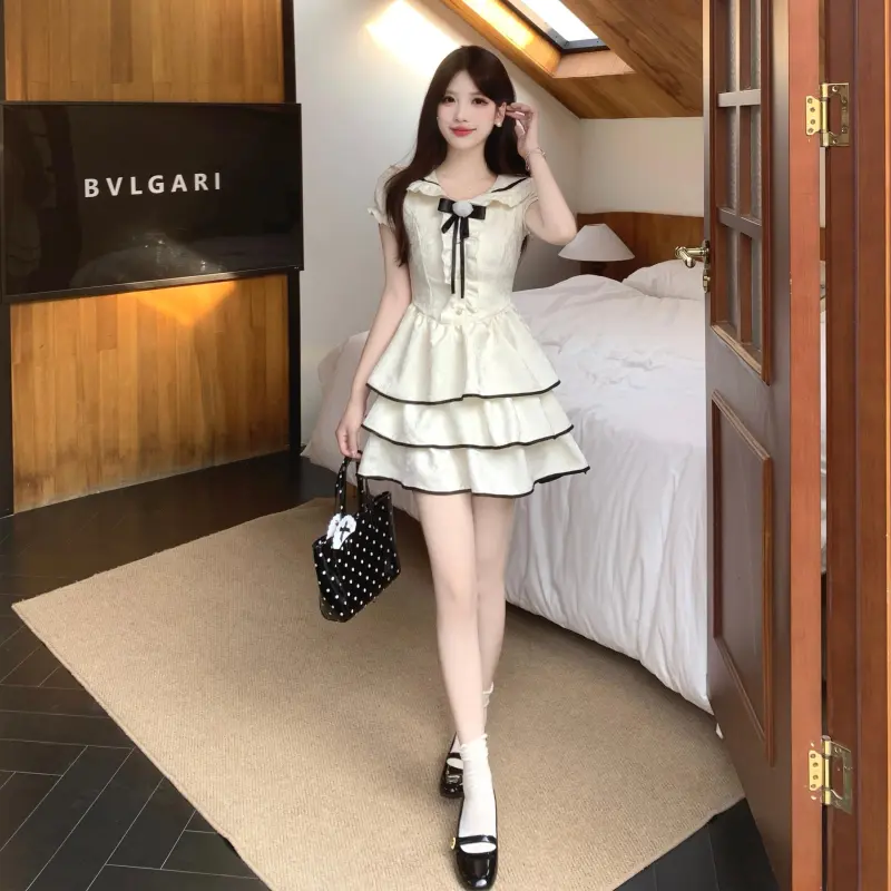 KUNZHUDAXIANG Short Sleeved Dress Women's-10