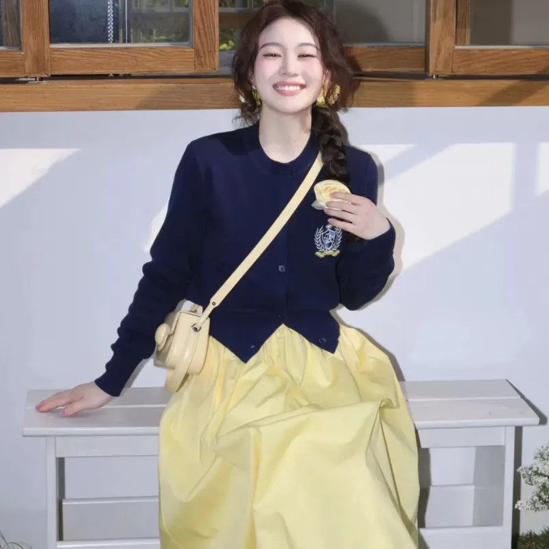 STARFEI Skirt Set Women's Yellow-2