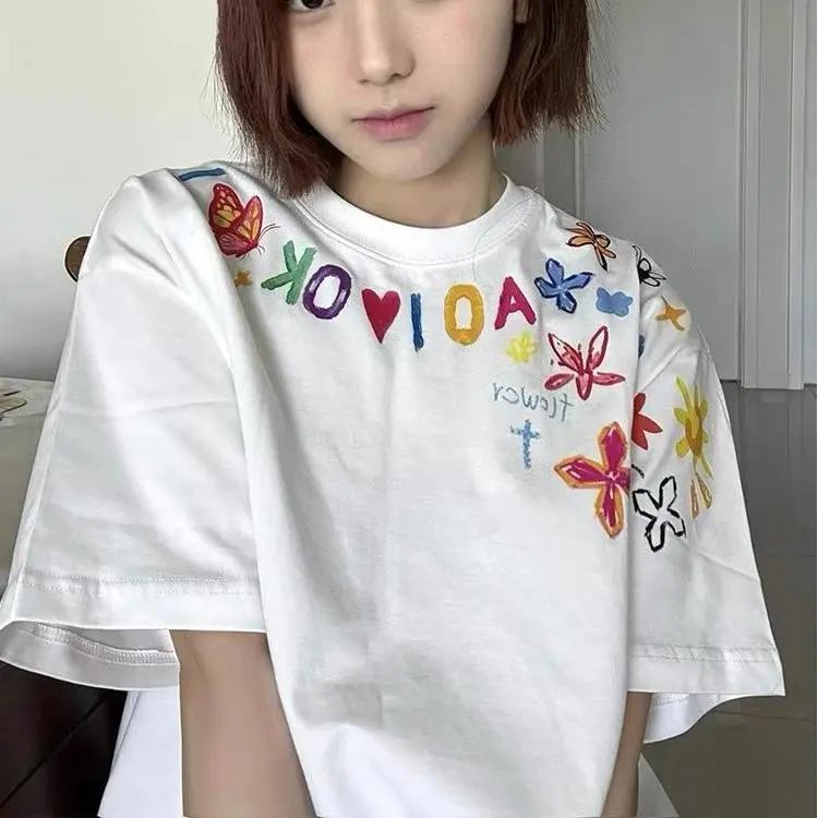 STARFEI T Shirts Women's White-2