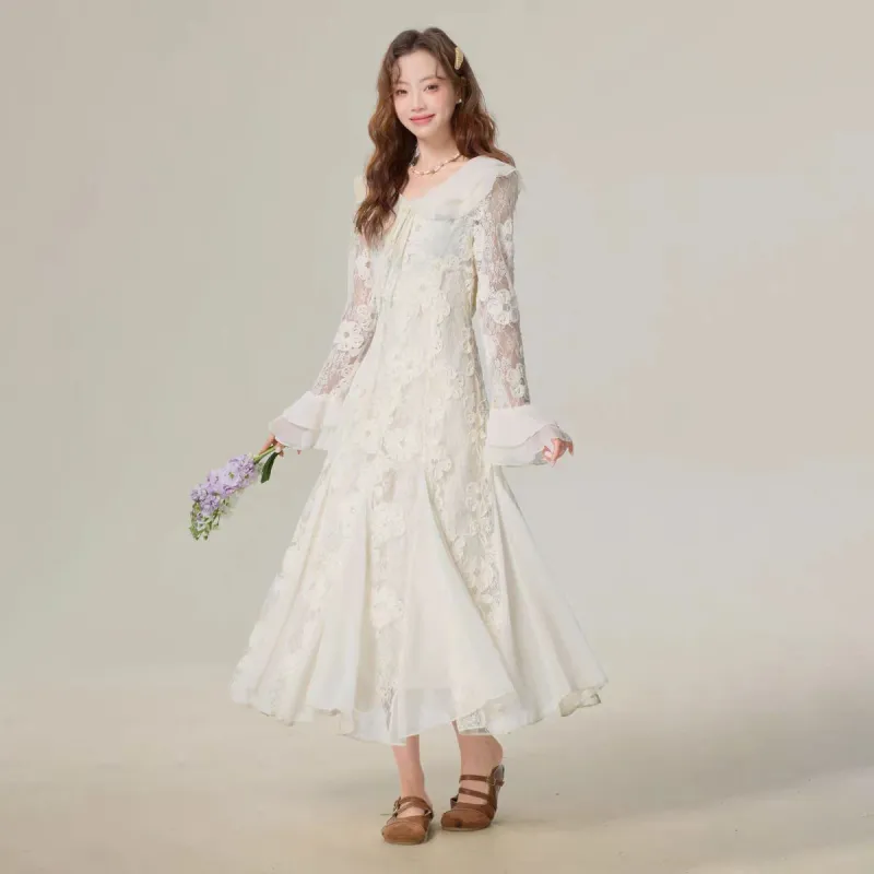 FLIM Long Sleeved Dress Fashion Single Item Women's-6