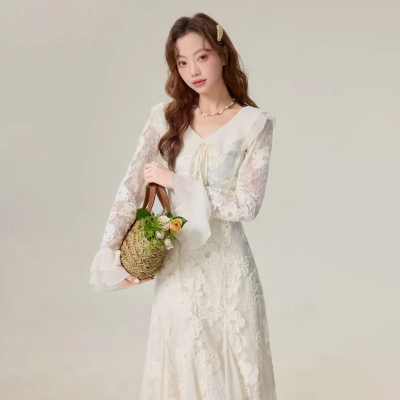 FLIM Long Sleeved Dress Fashion Single Item Women's-3