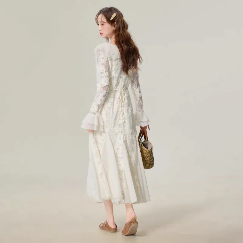 FLIM Long Sleeved Dress Fashion Single Item Women's-4