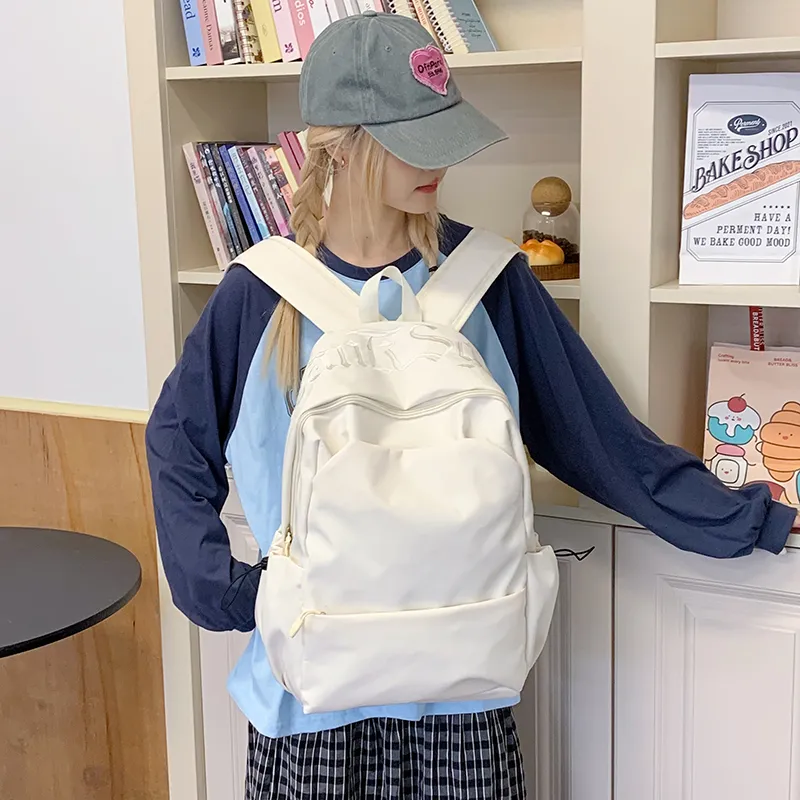 XIANGSU Nylon Backpack Regular Unisex Blue/Red/White/Black-14