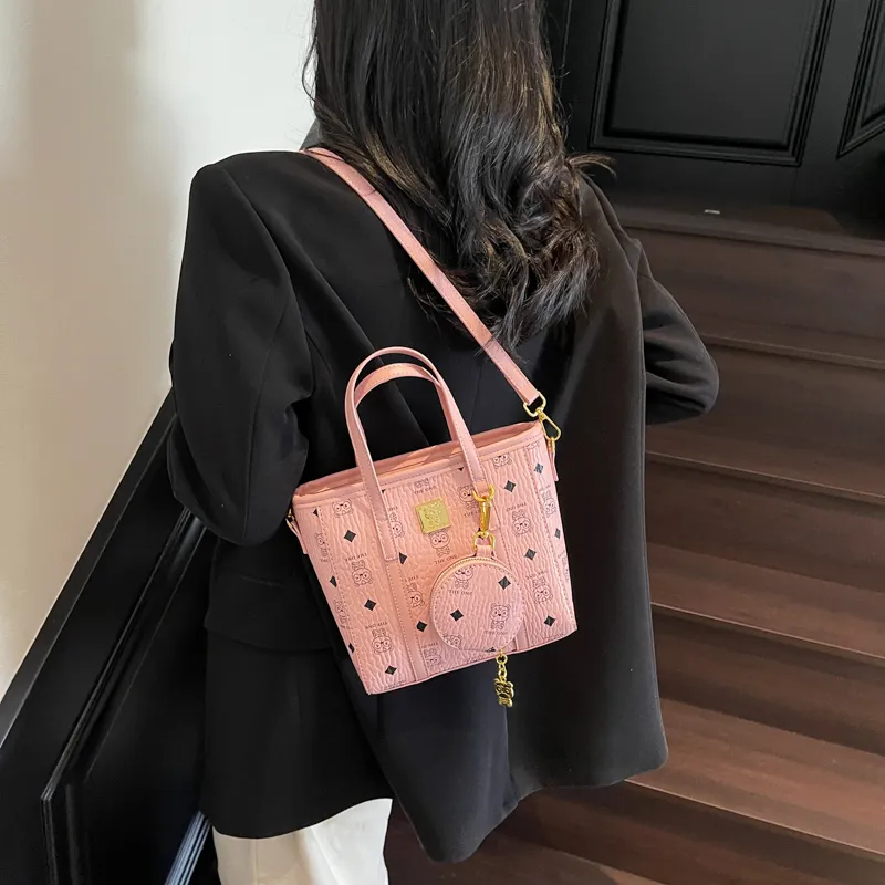 XIANGSU PU Handbag Shoulder Bag Crossbody Bag Women's Pink/Ecru/Brown-3