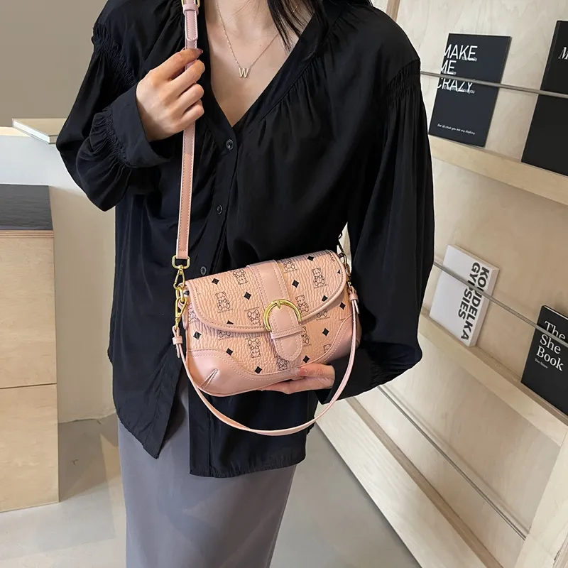 XIANGSU PU Crossbody Bag Shoulder Bag Regular Women's Pink Black/Ecru/Brown-3