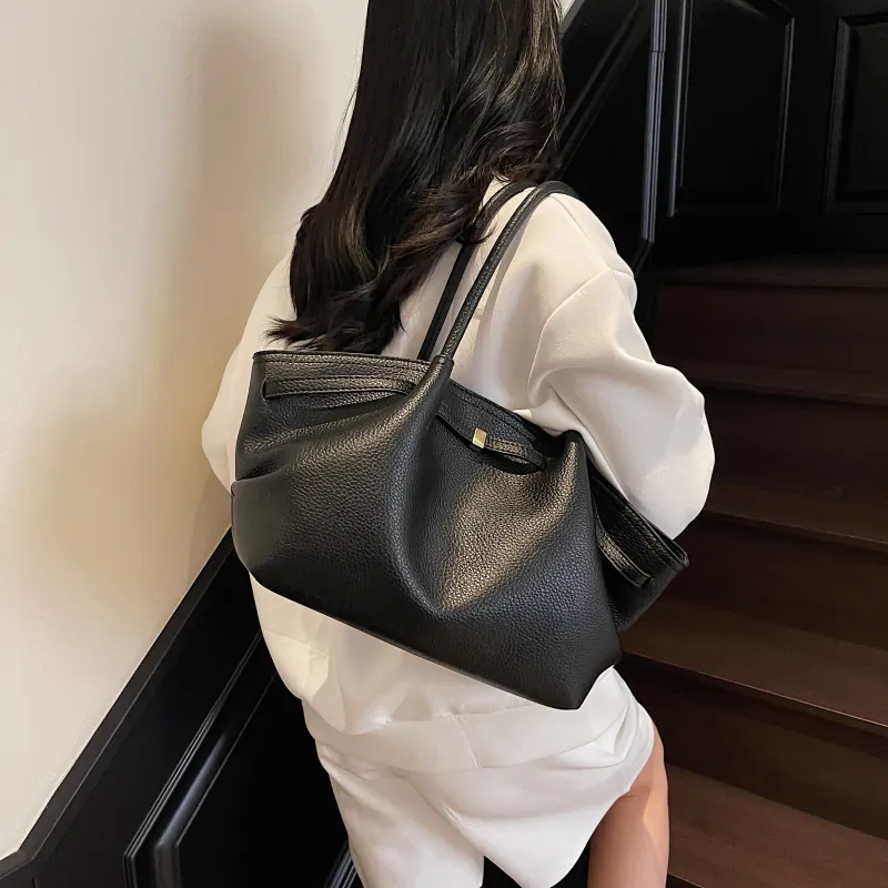 XIANGSU Pu Shoulder Bag Regular Women's White/Black/Red/Khaki/Coffee-9