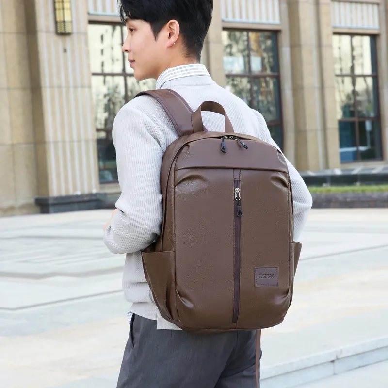 XIANGSU PU Backpack Men's Black/Brown-7