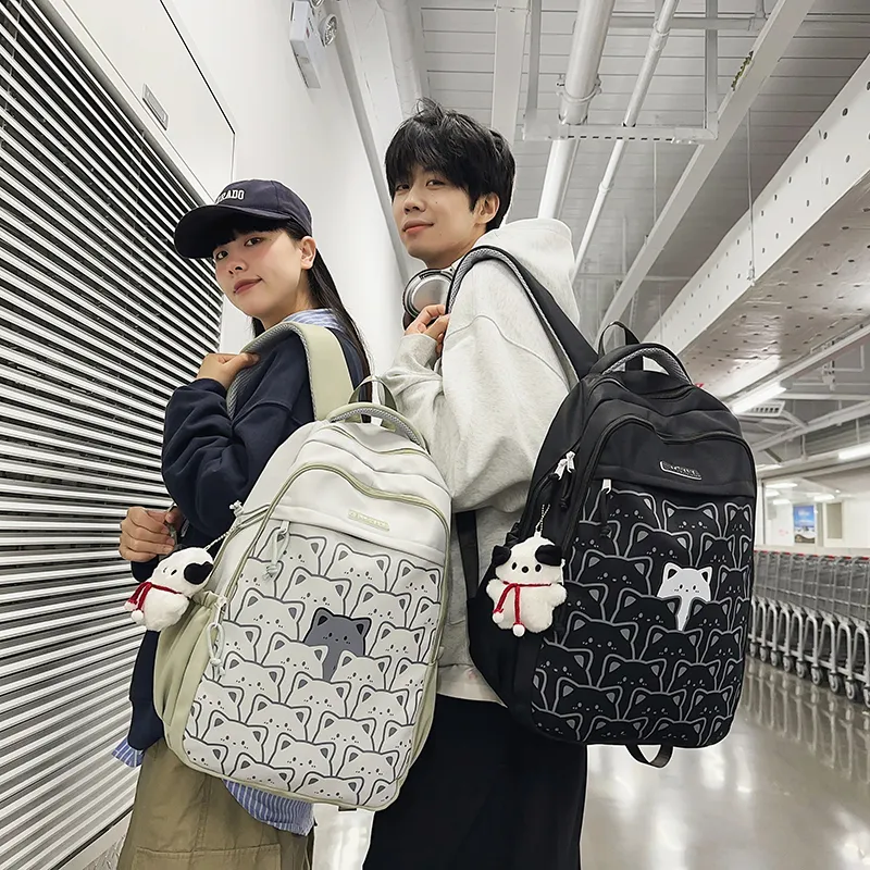XIANGSU Nylon Backpack Regular Unisex Multicolor-17
