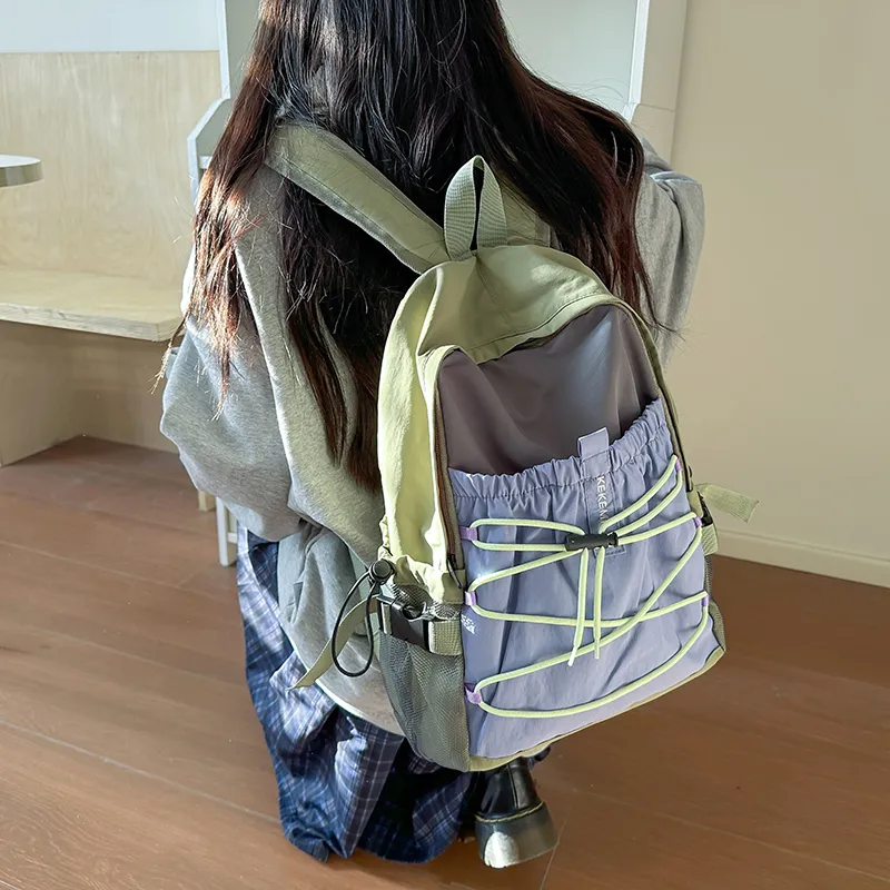 XIANGSU Nylon Backpack Unisex Multicolor-7