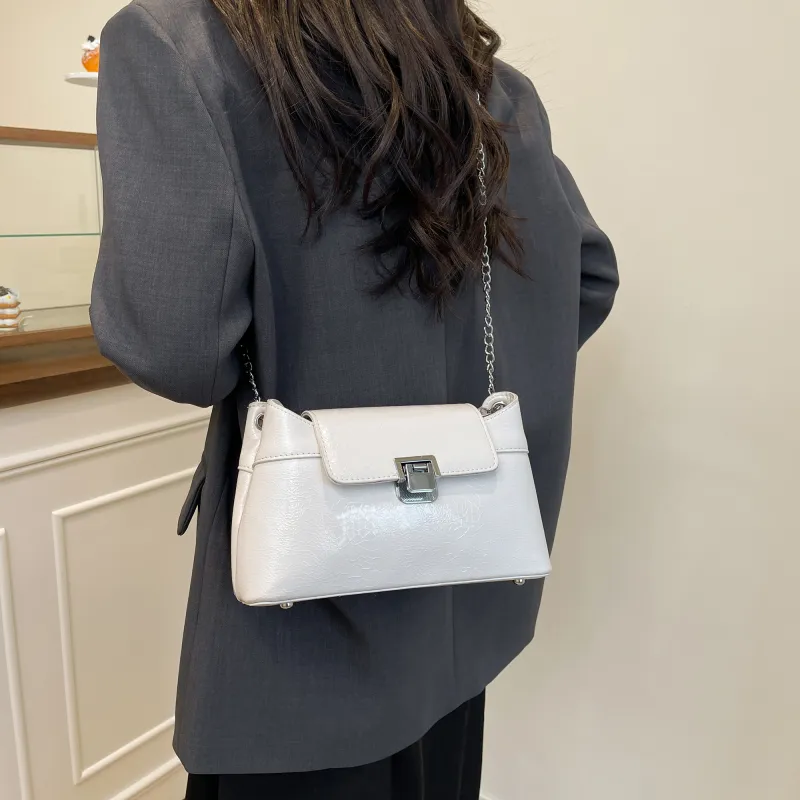 XIANGSU PU Shoulder Bag Women's Ecru/Silver/Black/Red/Pink/Brown-4