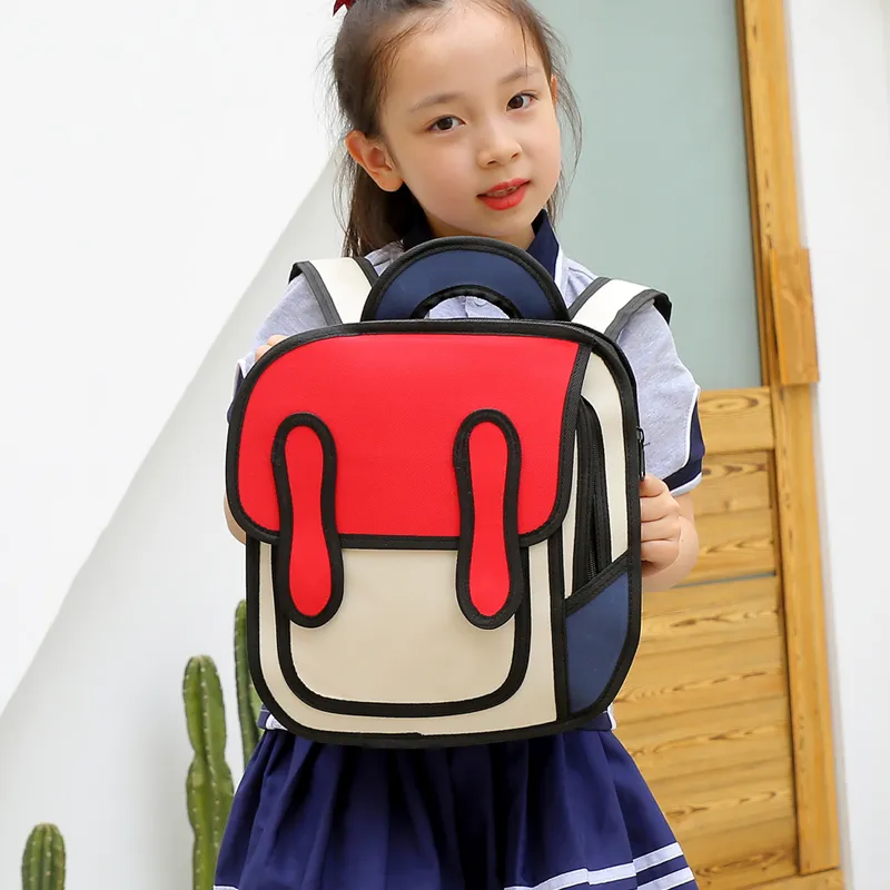 XIANGSU Nylon Backpack Women's Blue/Green/Red-13