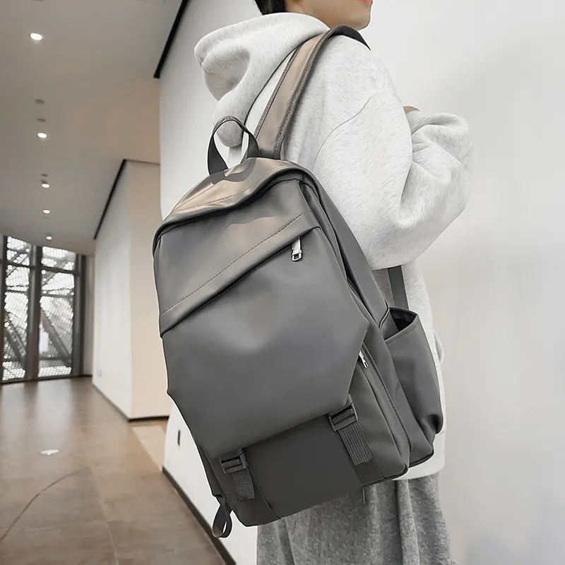 XIANGSU PU Backpack Unisex White/Black/Gray/Brown-15