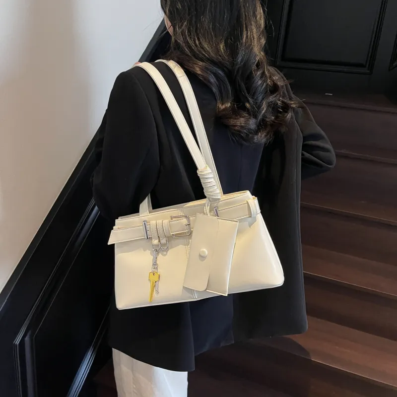 XIANGSU PU Shoulder Bag Regular Women's White/Silver/Black/Blue/Pink-3