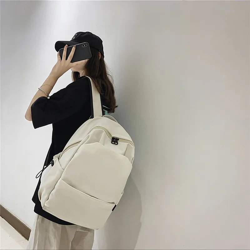 XIANGSU Nylon Backpack Unisex White/Black/Blue/Green-1