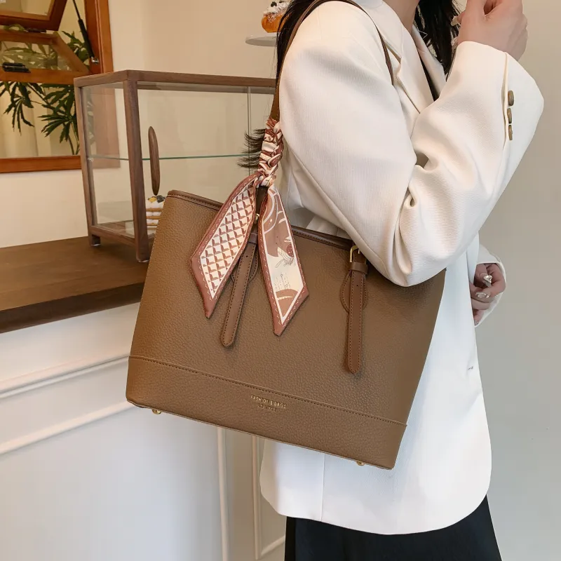 XIANGSU Pu Shoulder Bag Women's White/Black/Khaki/Brown-17