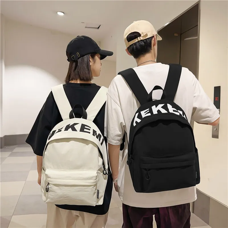 XIANGSU Nylon Backpack Unisex White/Black/Orange/Green/Purple-23