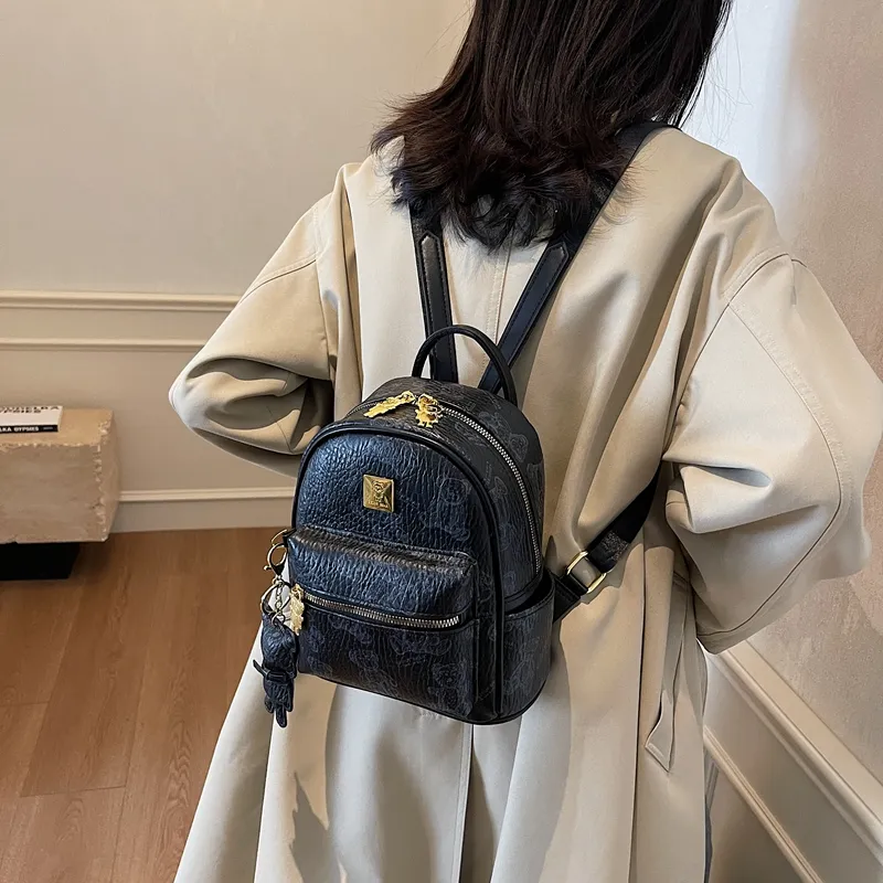 XIANGSU PU Backpack Women's Ecru/Pink/Black/Brown-14