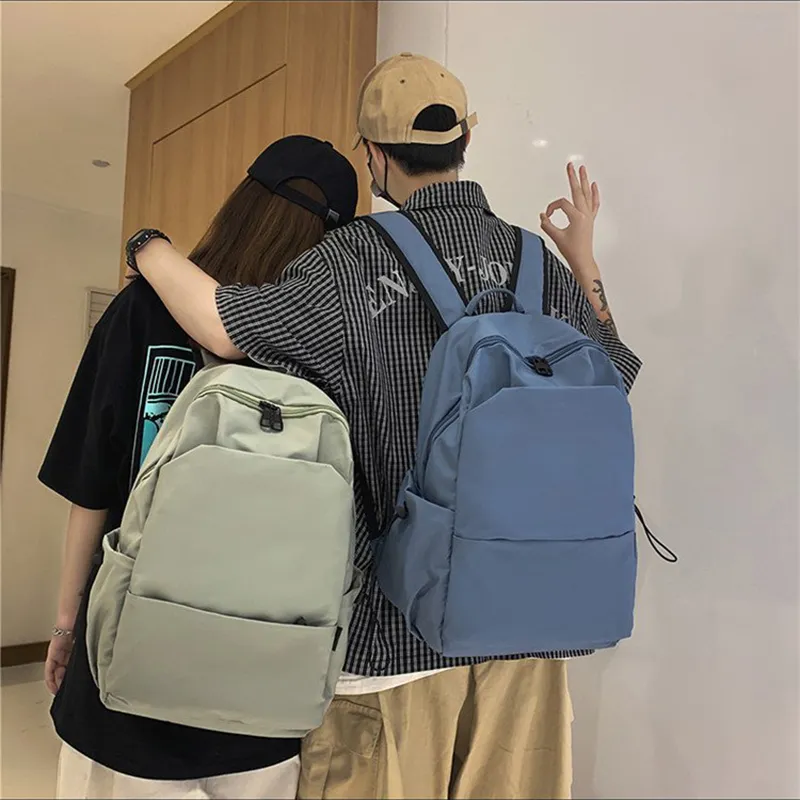 XIANGSU Nylon Backpack Unisex White/Black/Blue/Green-14