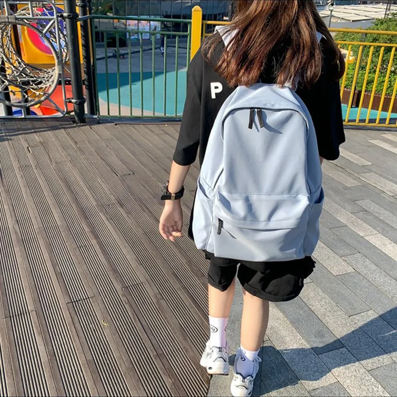 XIANGSU Nylon Backpack Unisex Red/White/Blue/Black-13