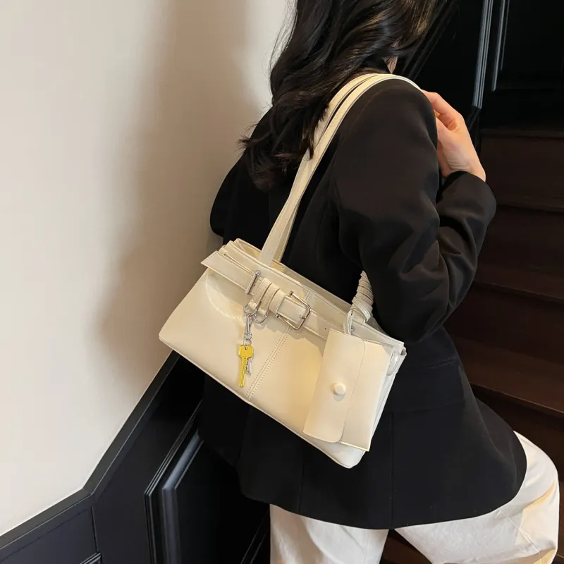 XIANGSU PU Shoulder Bag Regular Women's White/Silver/Black/Blue/Pink-1