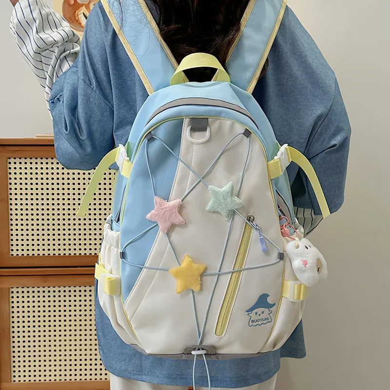 XIANGSU Nylon Backpack Large Size Unisex Multicolor-30