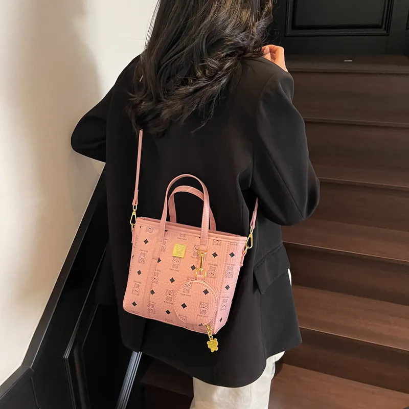 XIANGSU PU Handbag Shoulder Bag Crossbody Bag Women's Pink/Ecru/Brown-2