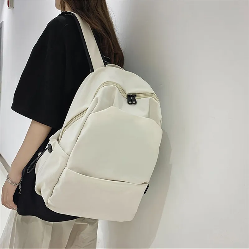 XIANGSU Nylon Backpack Unisex White/Black/Blue/Green-2