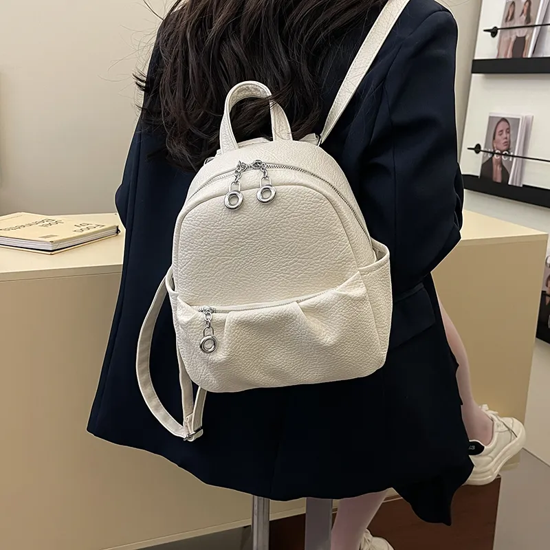 XIANGSU PU Backpack Women's Elephant Gray/Black/Khaki/Ecru-22