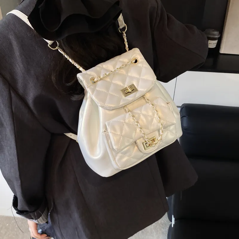 XIANGSU PU Backpack Women's White/Black/Red/Pink-8