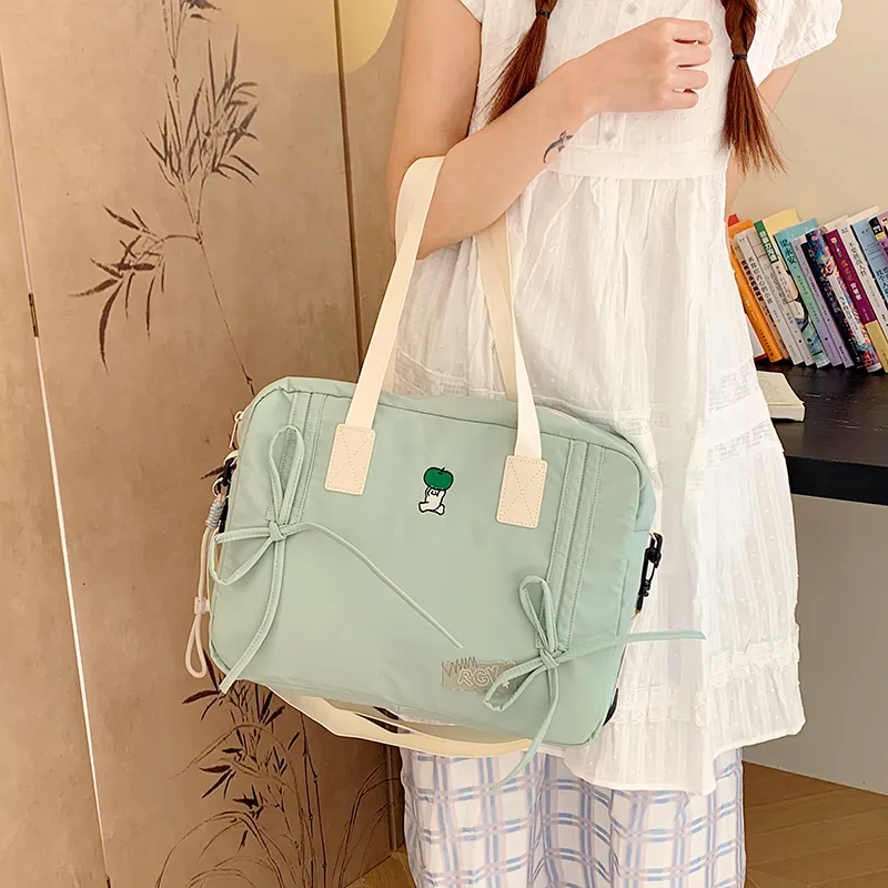 XIANGSU Nylon Fabric Shoulder Bag, Crossbody Bag, Handbag Women's Multicolor-2