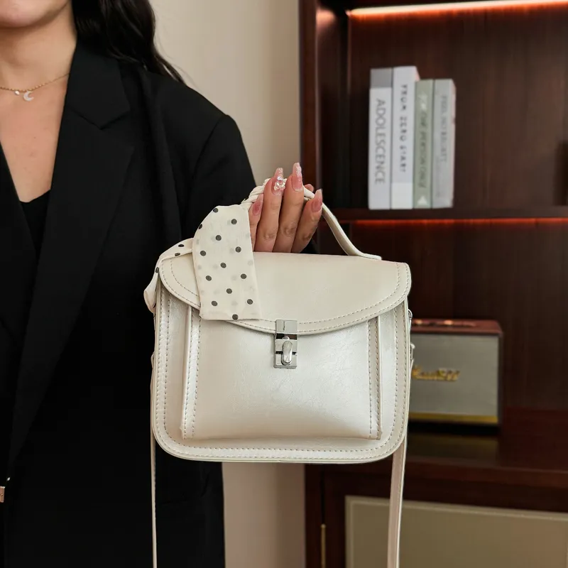XIANGSU PU One Shoulder Handbags Women's White/Pink/Black/Silver-1