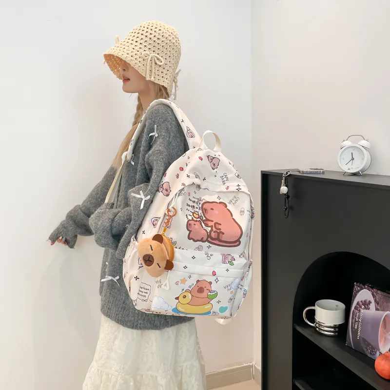 XIANGSU Canvas Backpack Women's Multicolor-18